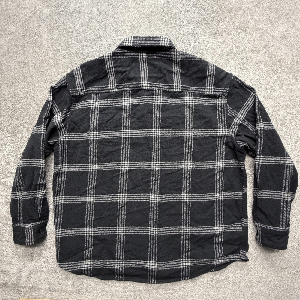 American Eagle‎ Shirt Mens XL Black Plaid Flannel Button Front Casual Pockets - Picture 7 of 12